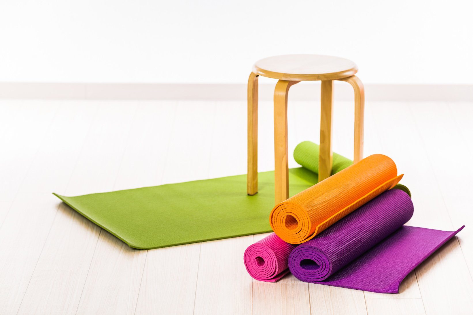 Yoga mats and chairs